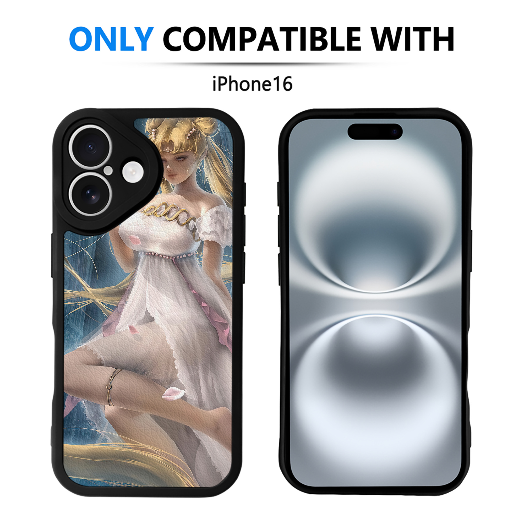 （画像用） 美少女戦士セーラームーン Sailor Moon 【iPhone 16シリーズ対応】シリコンスマホケース（レザー調） 材質：シリコン